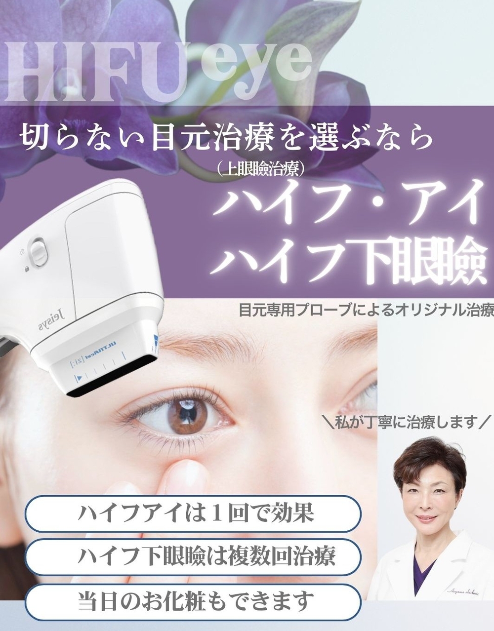 切らない目元治療 ハイフ・アイ他